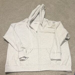 Hollister Light Gray Fleece-Lined Hoodie